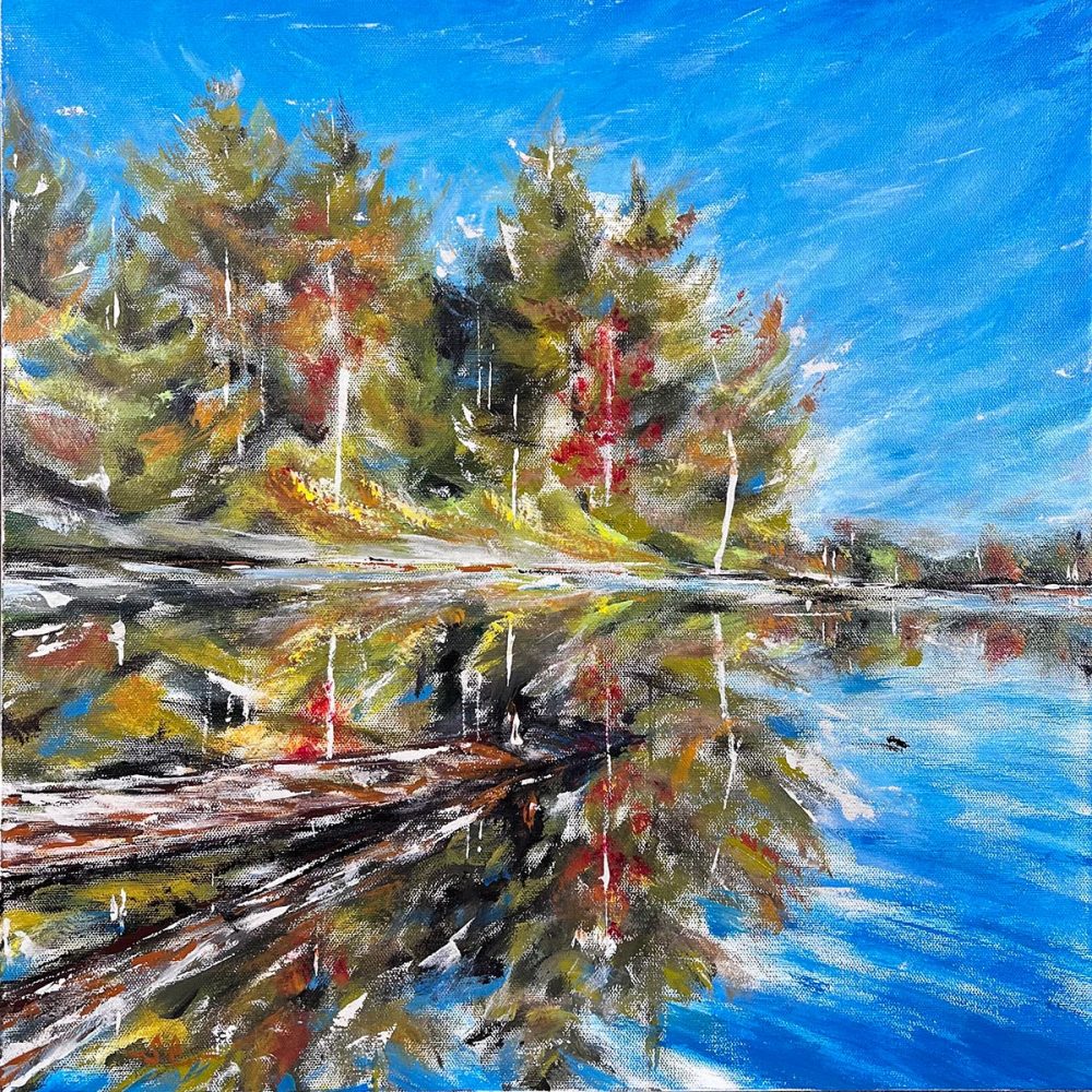 A time for reflection painting by Samantha Eio